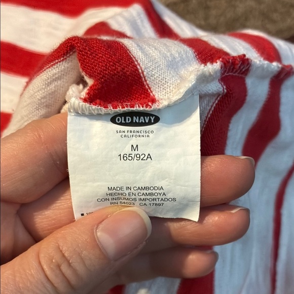 Old Navy Red and White Casual Raglan Sleeve Dress - Picture 8 of 12